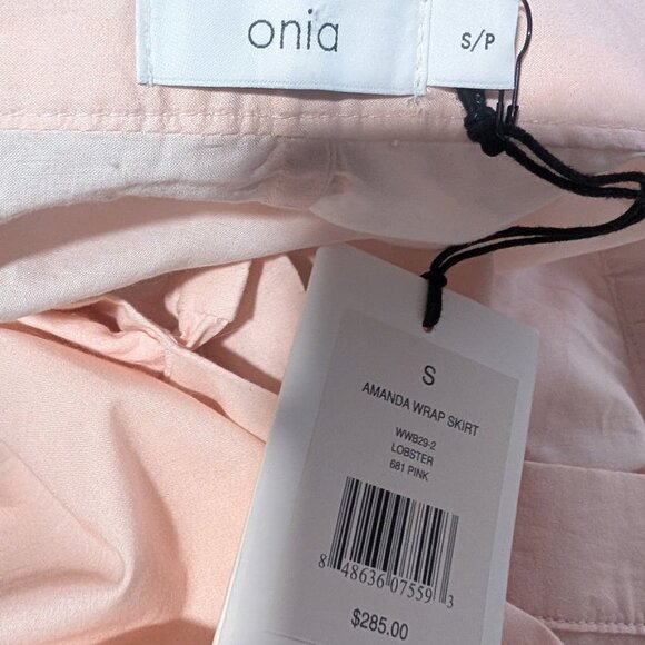 Onia | Amanda Wrap Skirt in Lobster Pink - Picture 6 of 11
